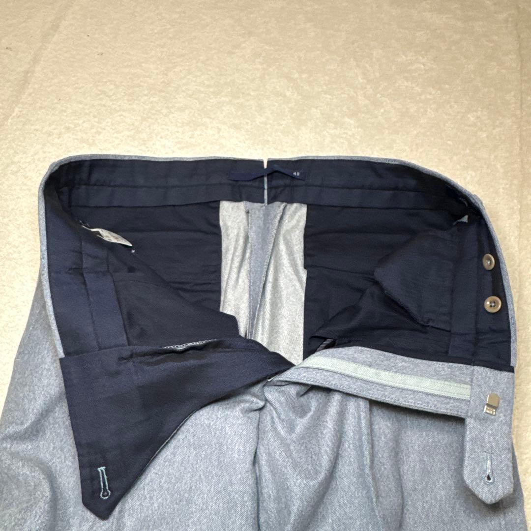 09 未使用　インコテックス　incotex ウール　スラックス　水色　48