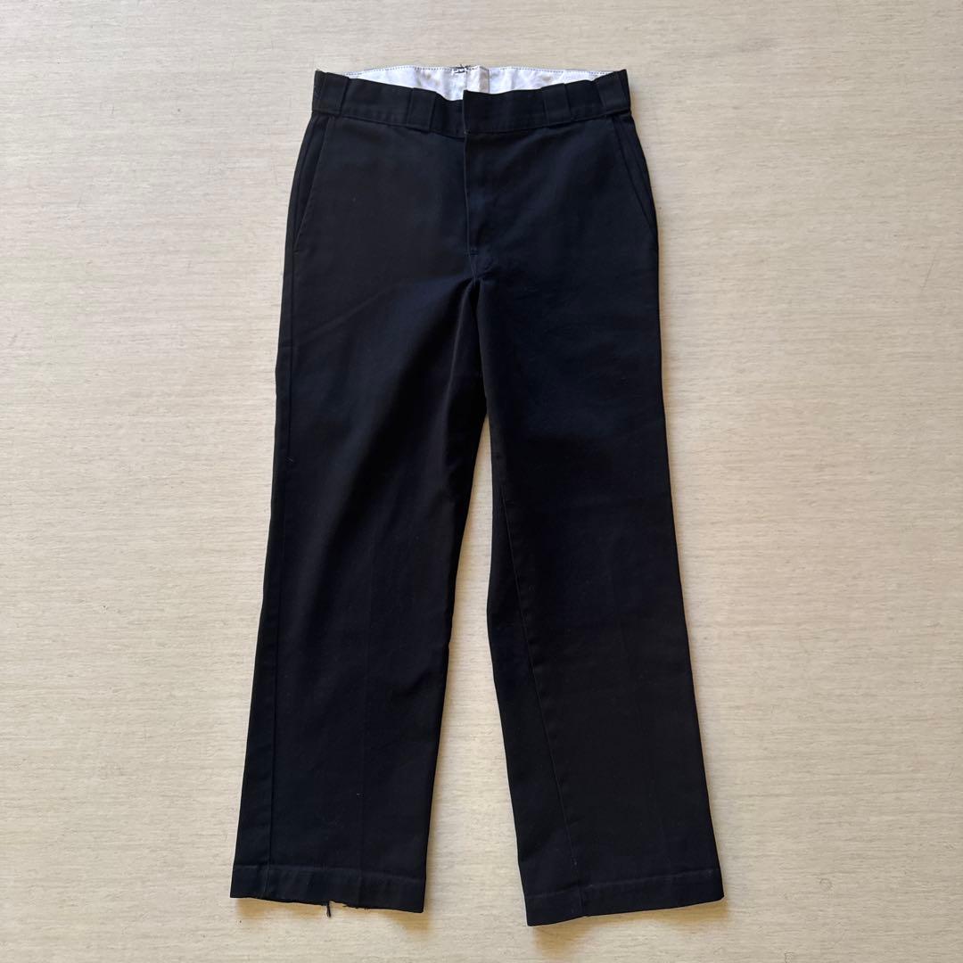 80s USA製　ディッキーズ　874 チビタグ　黒　ブラック　w31