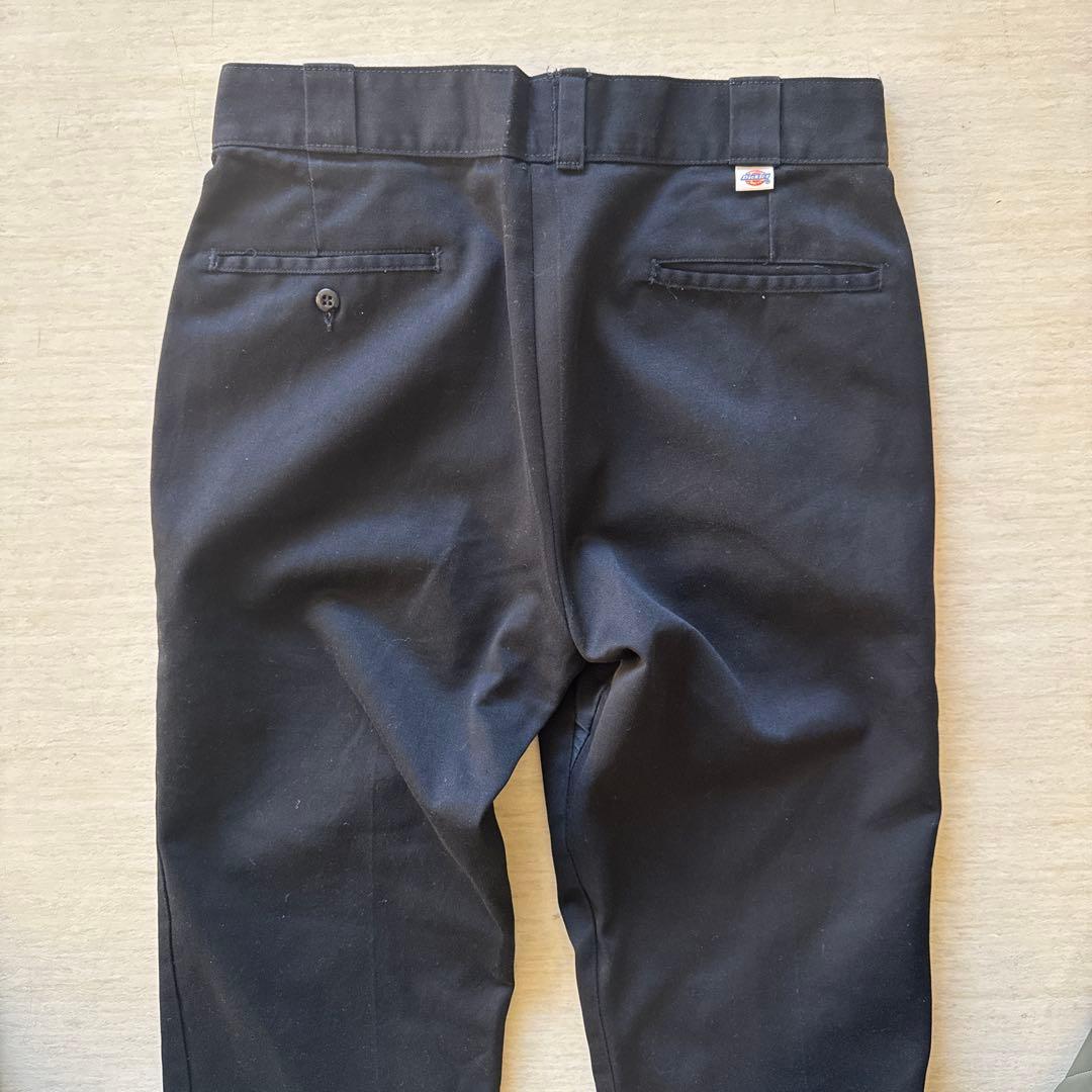 80s USA製　ディッキーズ　874 チビタグ　黒　ブラック　w31