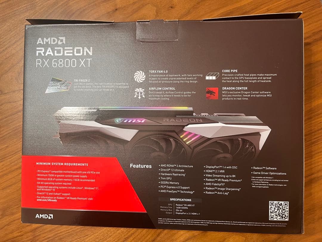 MSI RX 6800 XT 16GB グラフィックボード