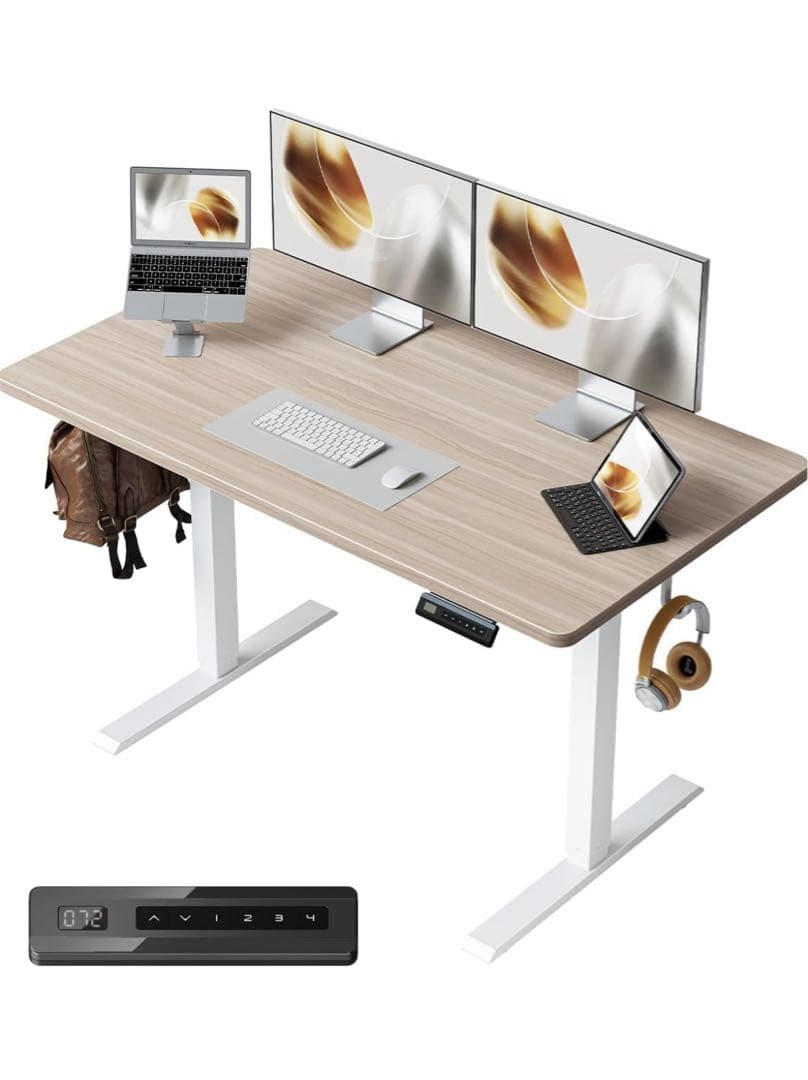 電動昇降機能付きパソコンデスク 120cm