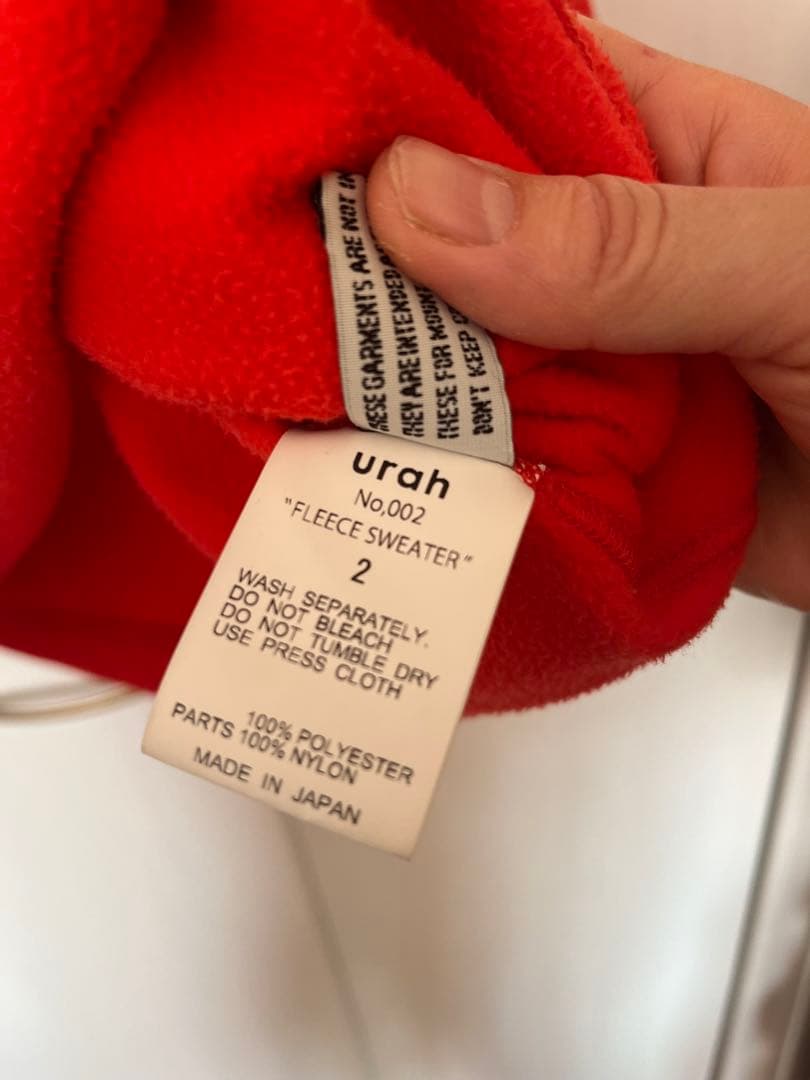 urah フリース　トマト　サイズ2