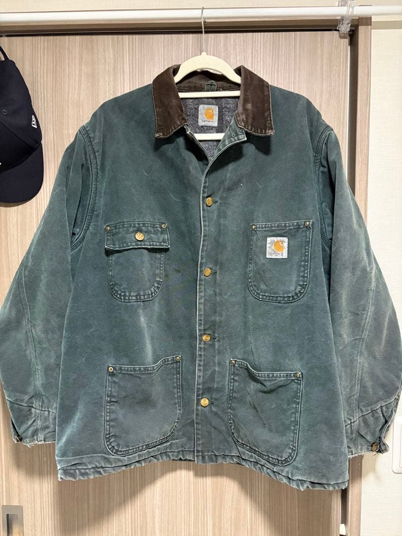 ラ*ん様 90s 00s カーハート チョアコート モス カーキ C02 MOS