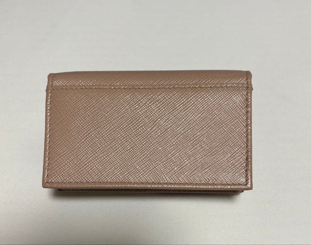 PRADA ベージュ サフィアノ　レザー 名刺入れ