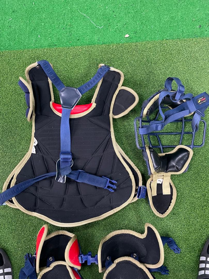 SSK キャッチャー防具セット ネイビー/レッド