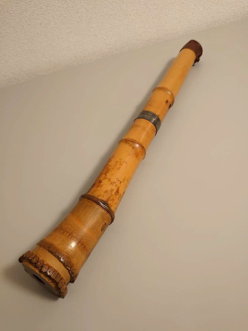 尺八 露秋 都山流 銀巻 布ケース 歌口キャップ 伝統楽器 和楽器 管楽器 笛