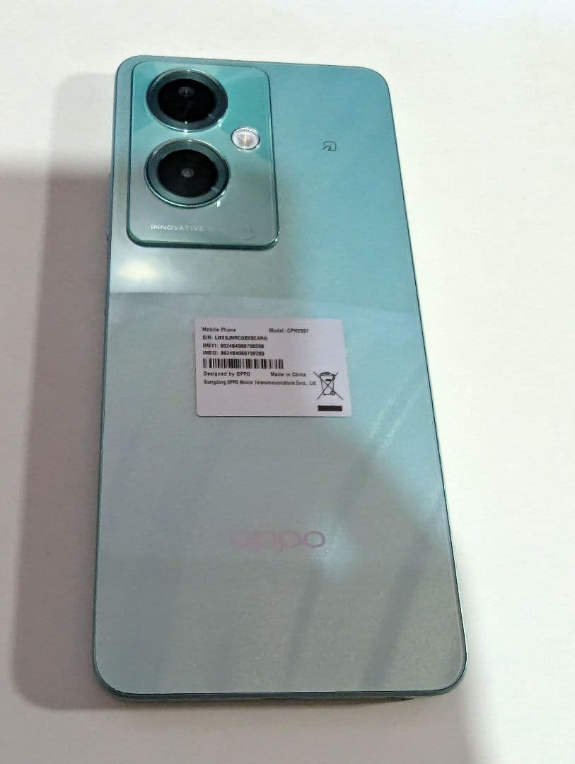 ほぼ未使用　OPPO A79 5G グローグリーン 本体 保護フィルム付