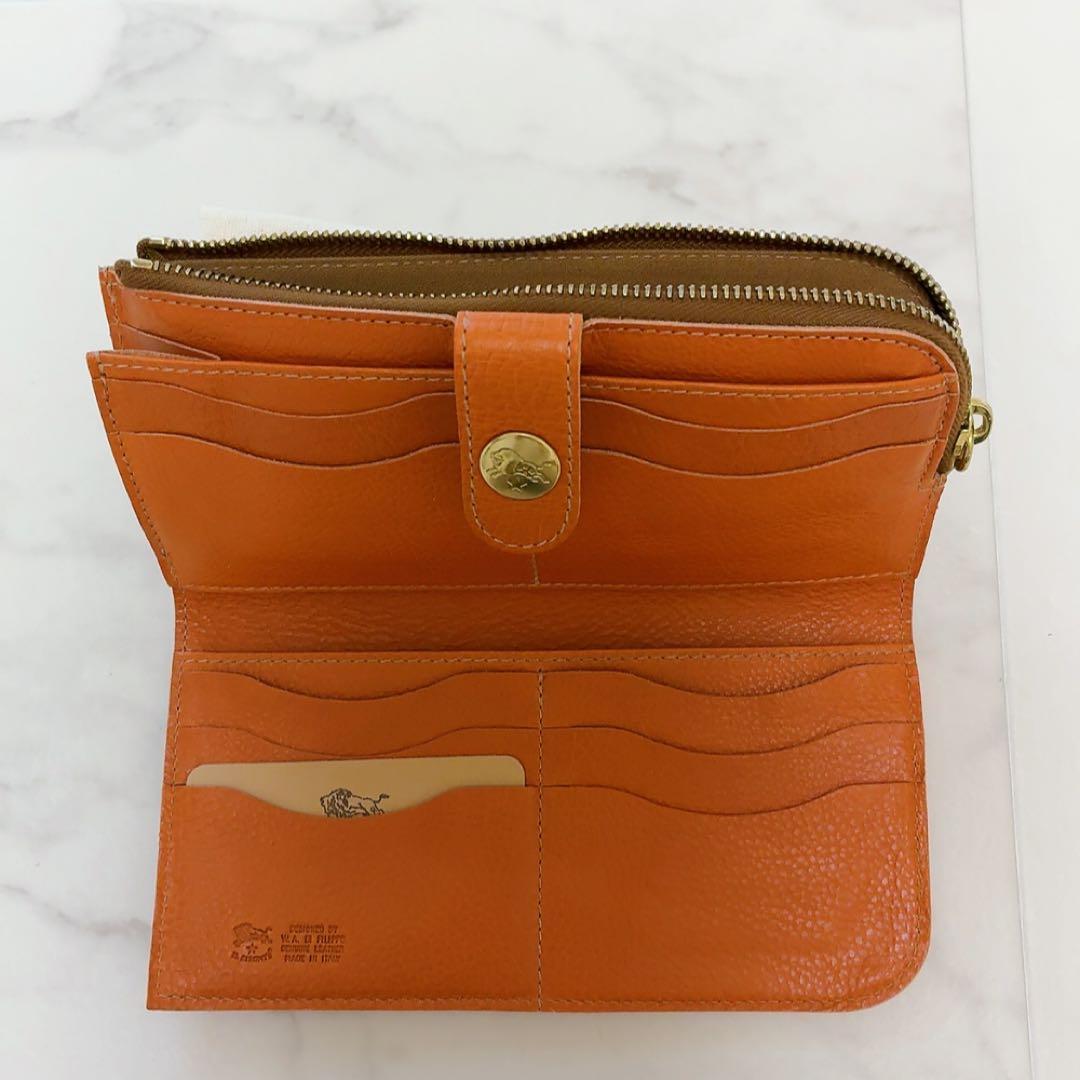 ✨新品✨IL BISONTE L字ファスナー 長財布 ロングウォレット キャメル