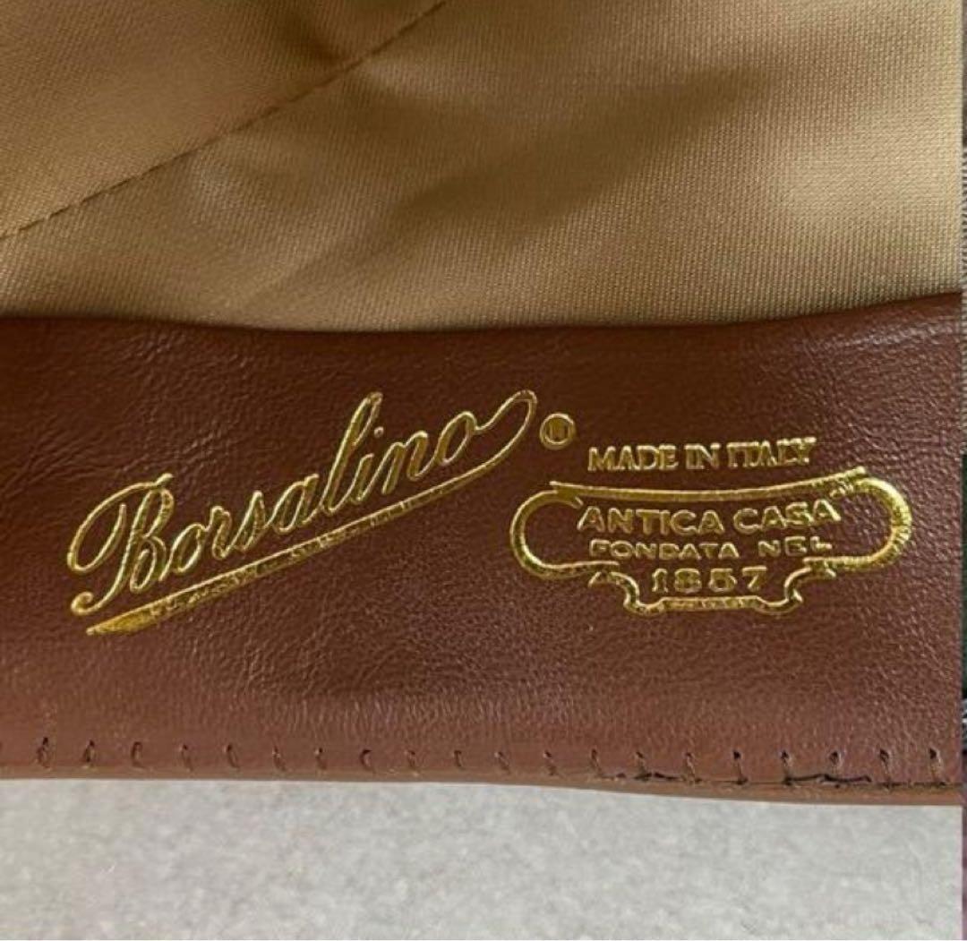 ボルサリーノ　山高帽　ボーラーハット　オリーブグリーン