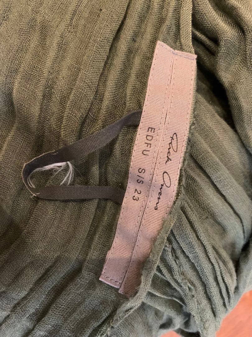 Tao　リックオウエンス　EDFU カーキ　大判ストール S/S 23