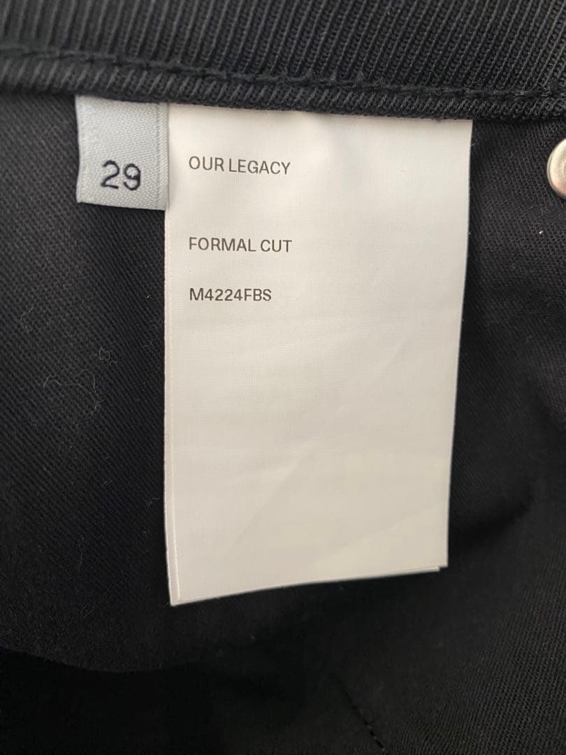 パンツ OUR LEGACY FORMAL CUT black 29