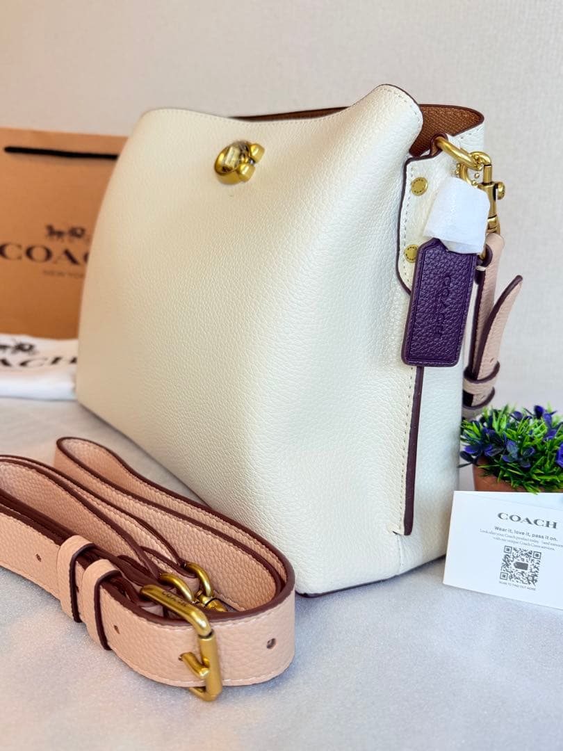 COACH ウィロー ショルダーバッグ チョークマルチ