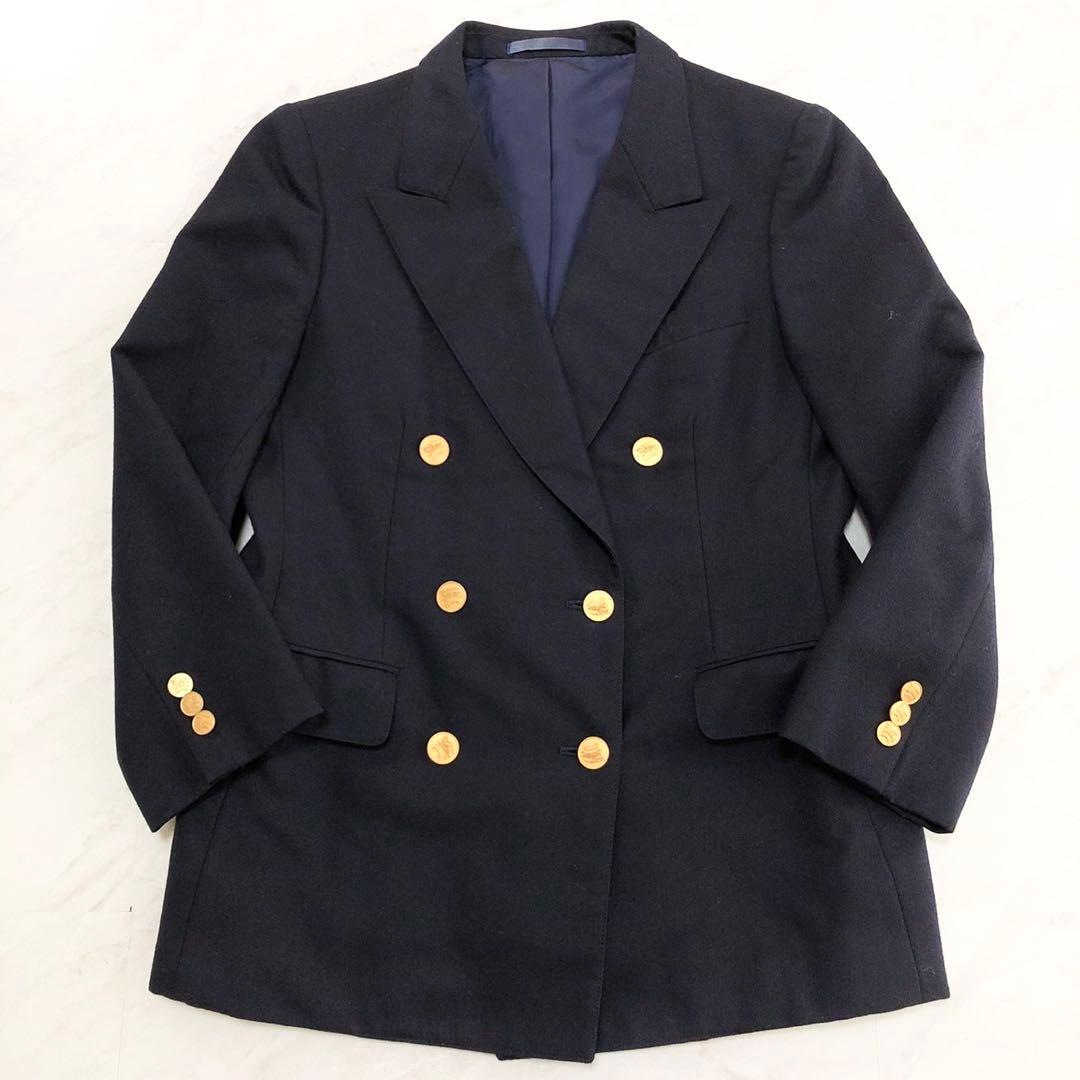 極美品✨️BURBERRY 金ボタン ダブル テーラード ジャケット 9号 M