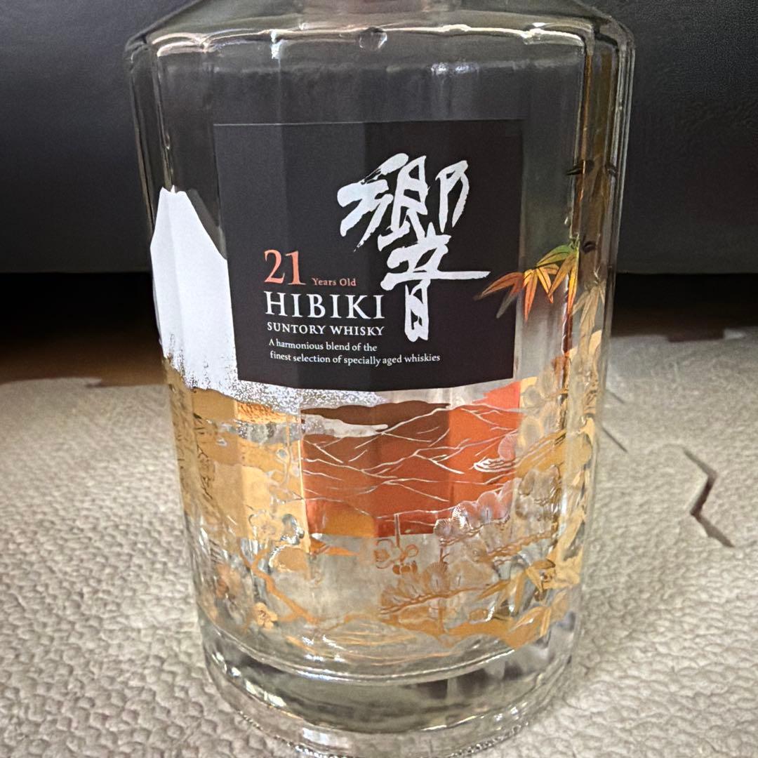 響21年 意匠ボトル（花鳥風月）空瓶