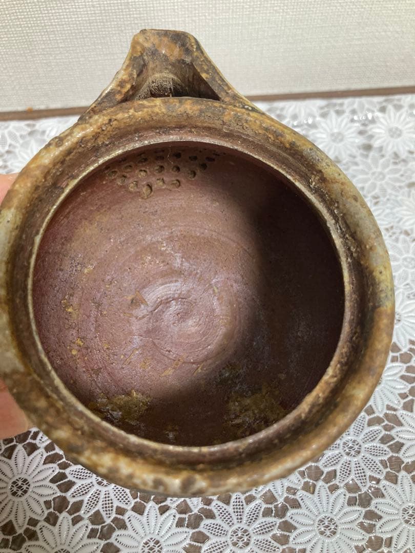 あ*い様 備前焼　奥本健一 宝瓶 牡丹摘宝瓶　茶道具