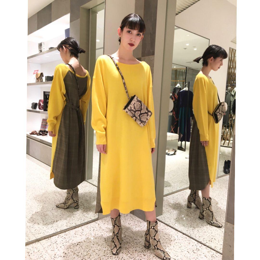 新品✨グレースコンチネンタル✨異素材ニットワンピース