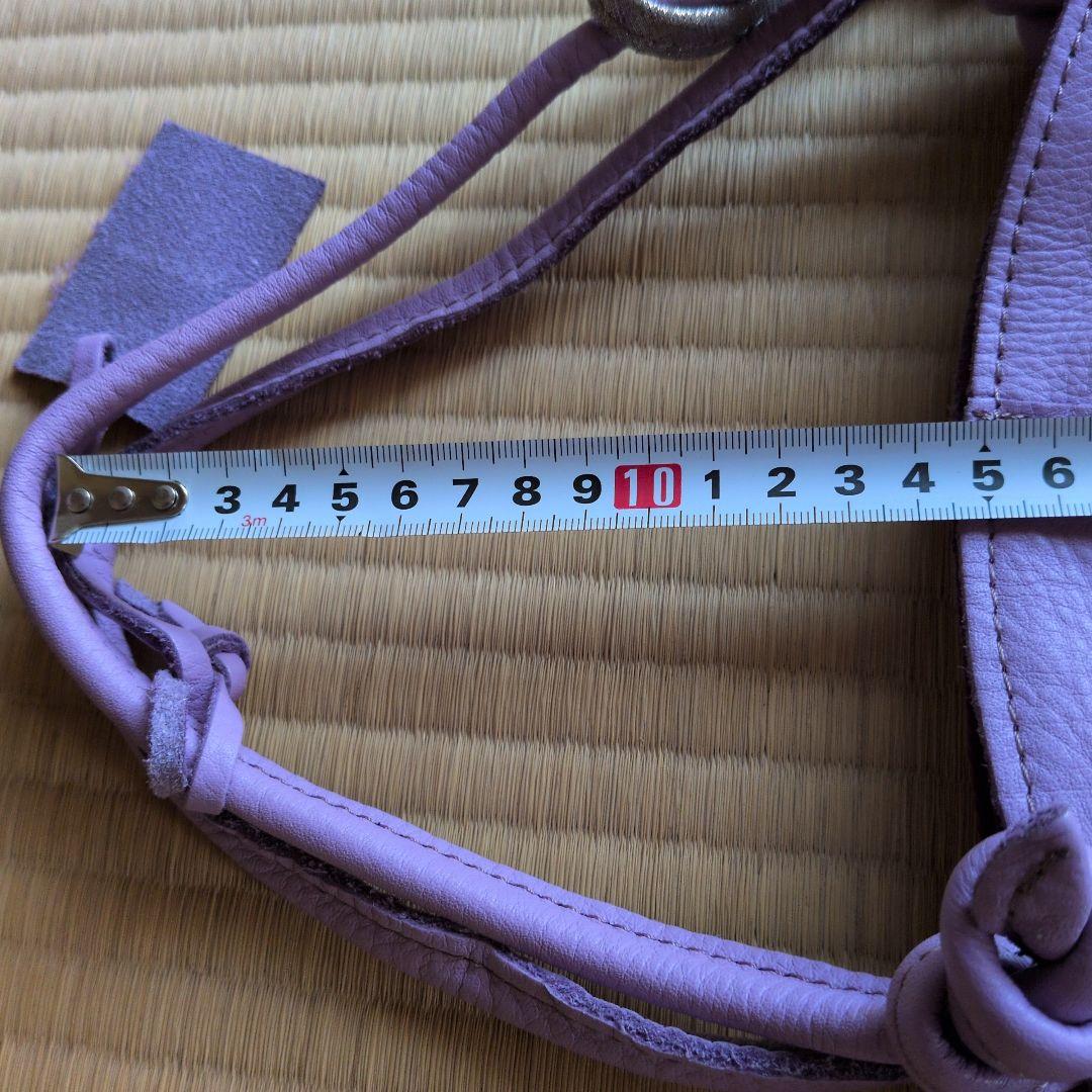 POMTATA ラベンダー レザー バッグ