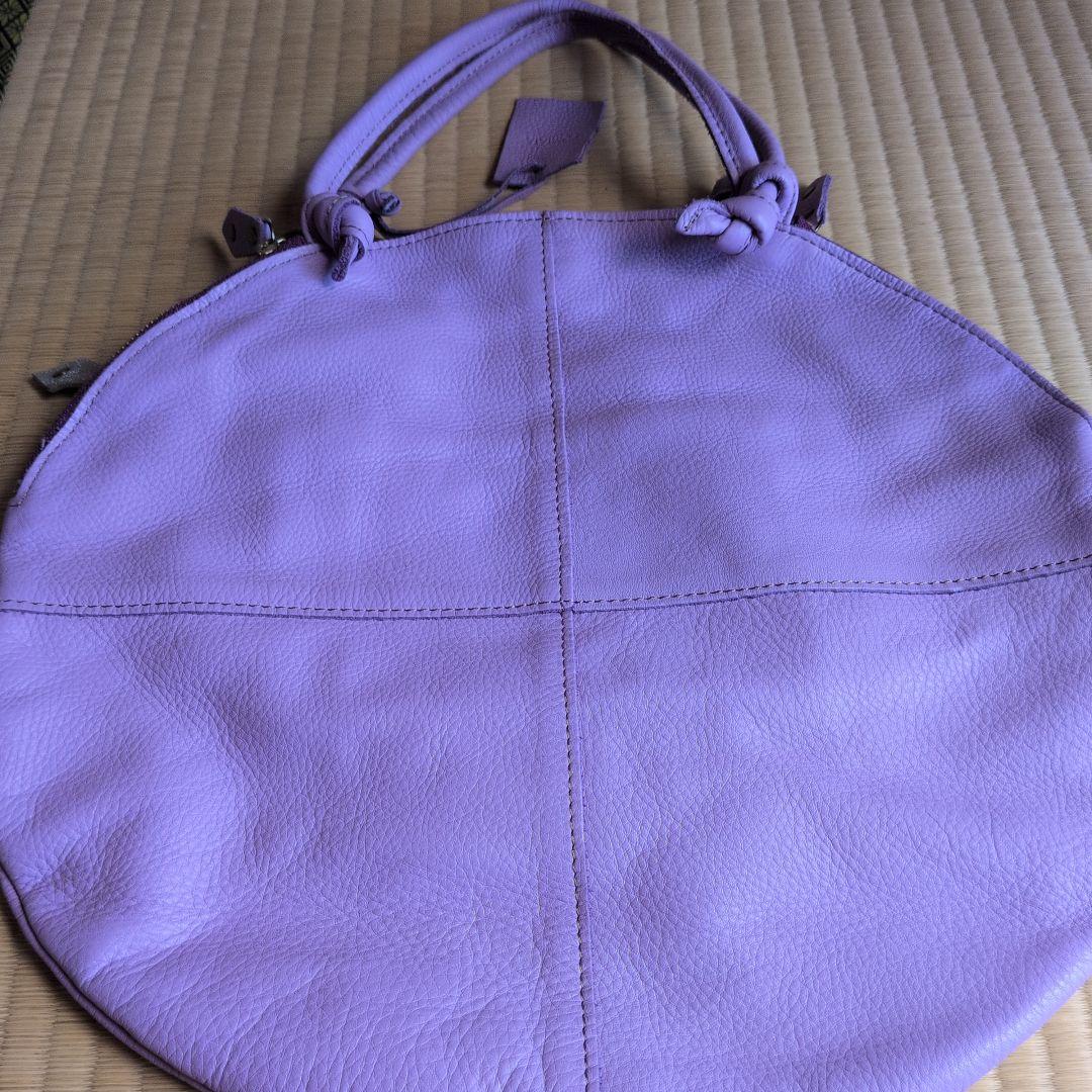 POMTATA ラベンダー レザー バッグ