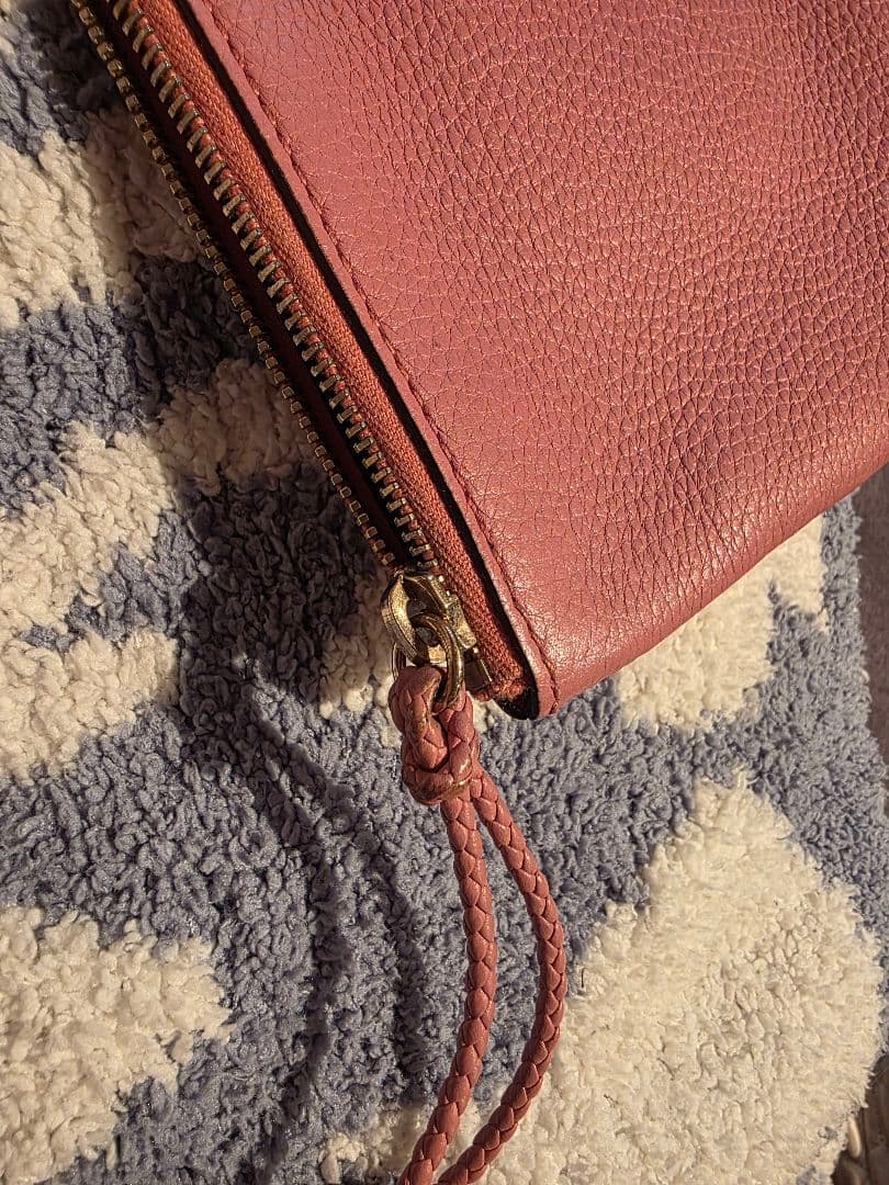 グッチGUCCI クラッチバッグ ピンク バンブー ポーチ レザー 竹