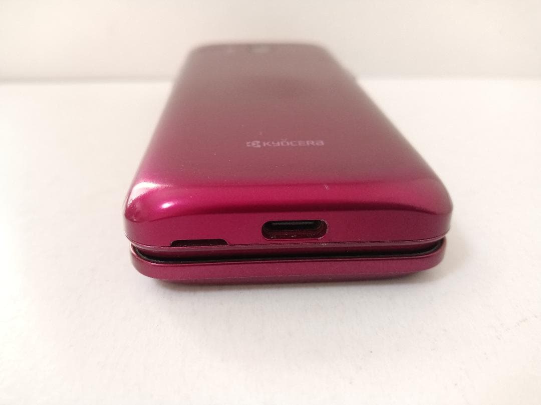 ☆ au かんたんケータイ ライト KYF43 ワインレッド