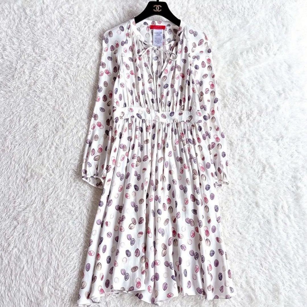 美品✨マックスマーラ　マックスアンドコー　水彩風プリントロングワンピース　近年品