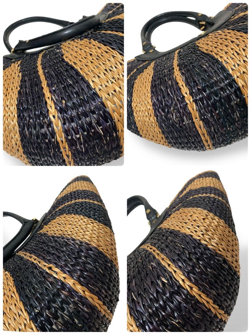 【美品】トリーバーチ　かごバッグ　三日月　ハーフムーン　レザー　ロゴ金具　肩掛け