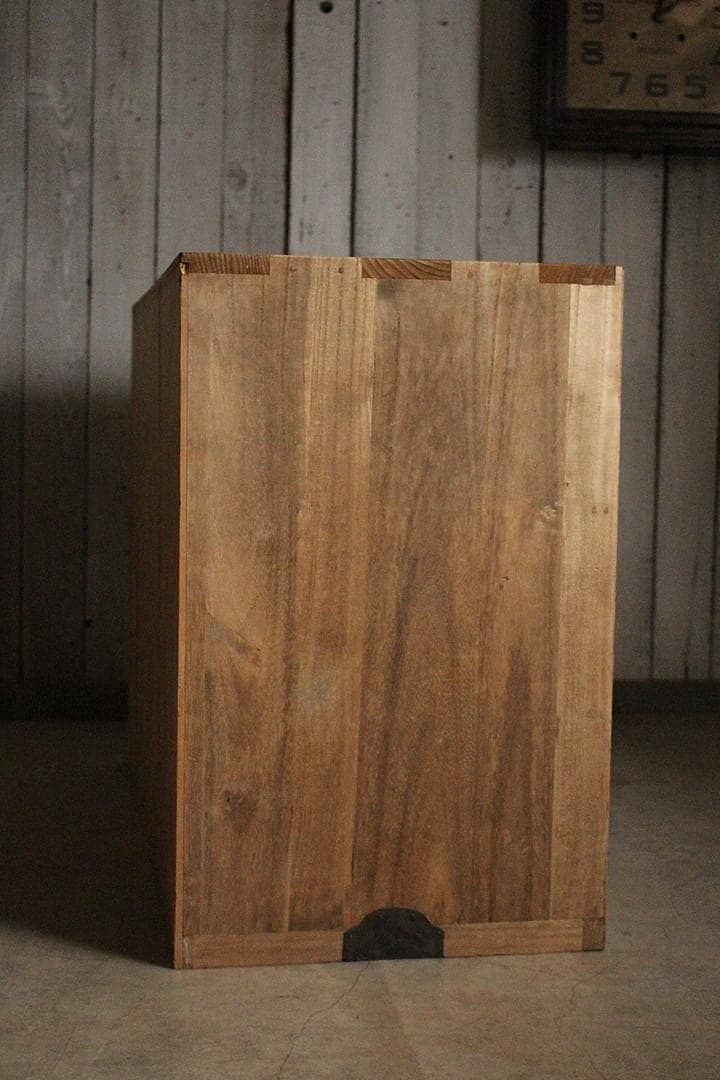 前面ガラスの引き出し2段×ガラス戸棚×木製小引き出し2段