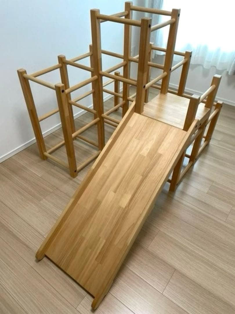 〈手作り木工房mooq〉すべり台付ジャングルジム100