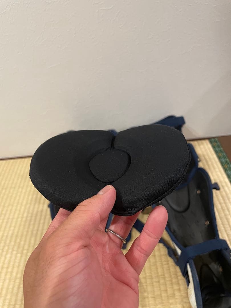 キャッチャー用レガース ミズノプロ　ネイビー ホワイト