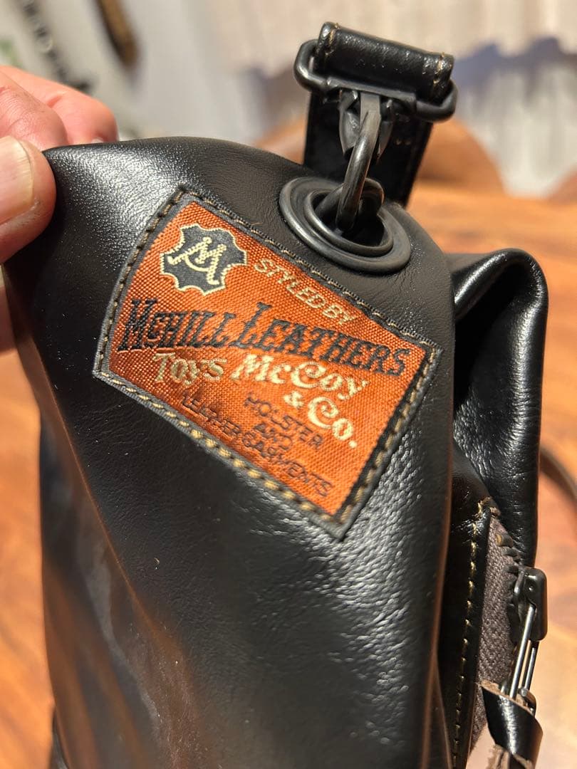 トイズマッコイ　レザーダッフルサック ブラック