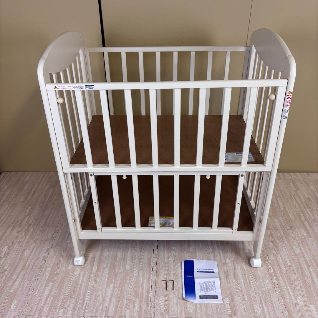 ☆除菌清掃済☆　☆美品☆　カトージ　ミニ立ちベッド　プチバニラ　ハイタイプ