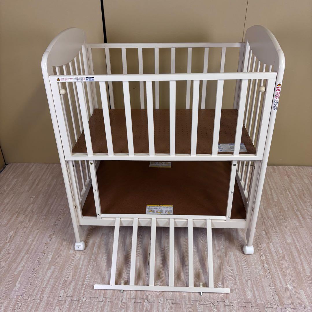 ☆除菌清掃済☆　☆美品☆　カトージ　ミニ立ちベッド　プチバニラ　ハイタイプ