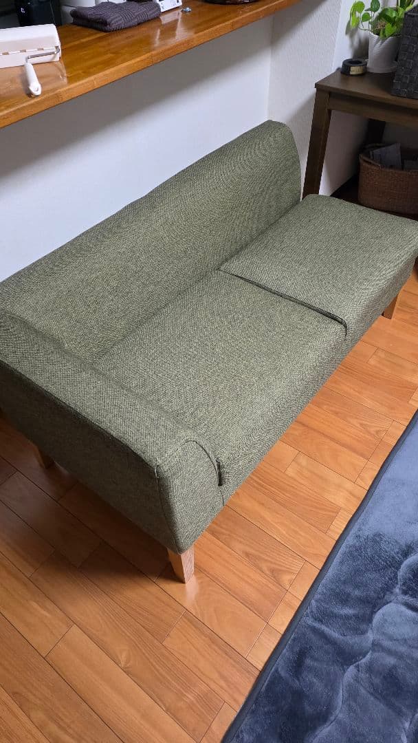 【yuuuumi】ニトリ　二人掛けソファ 緑