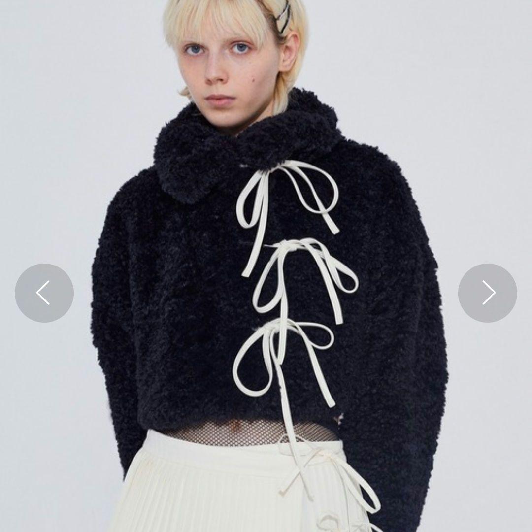 ＜SORIN＞Synthetic Fur Lace-up Cardiganタグ付