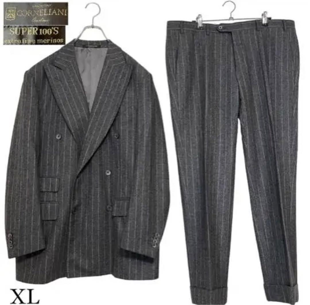 k*u様 極美品【CORNELIANI】菅田将暉 ストライプダブルセットアップ