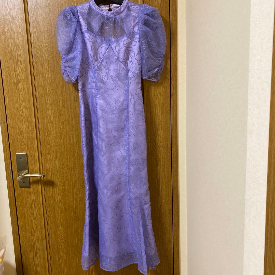 エンボスオーガンジーLilyグリッタードレス Lily Brownリリーブラウン