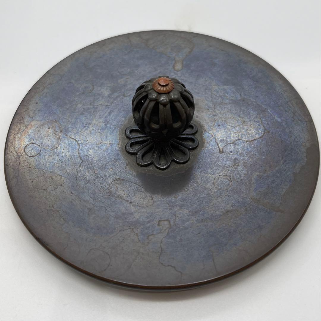 c233　佐藤清光　色紙釜　茶釜　茶道具　共箱