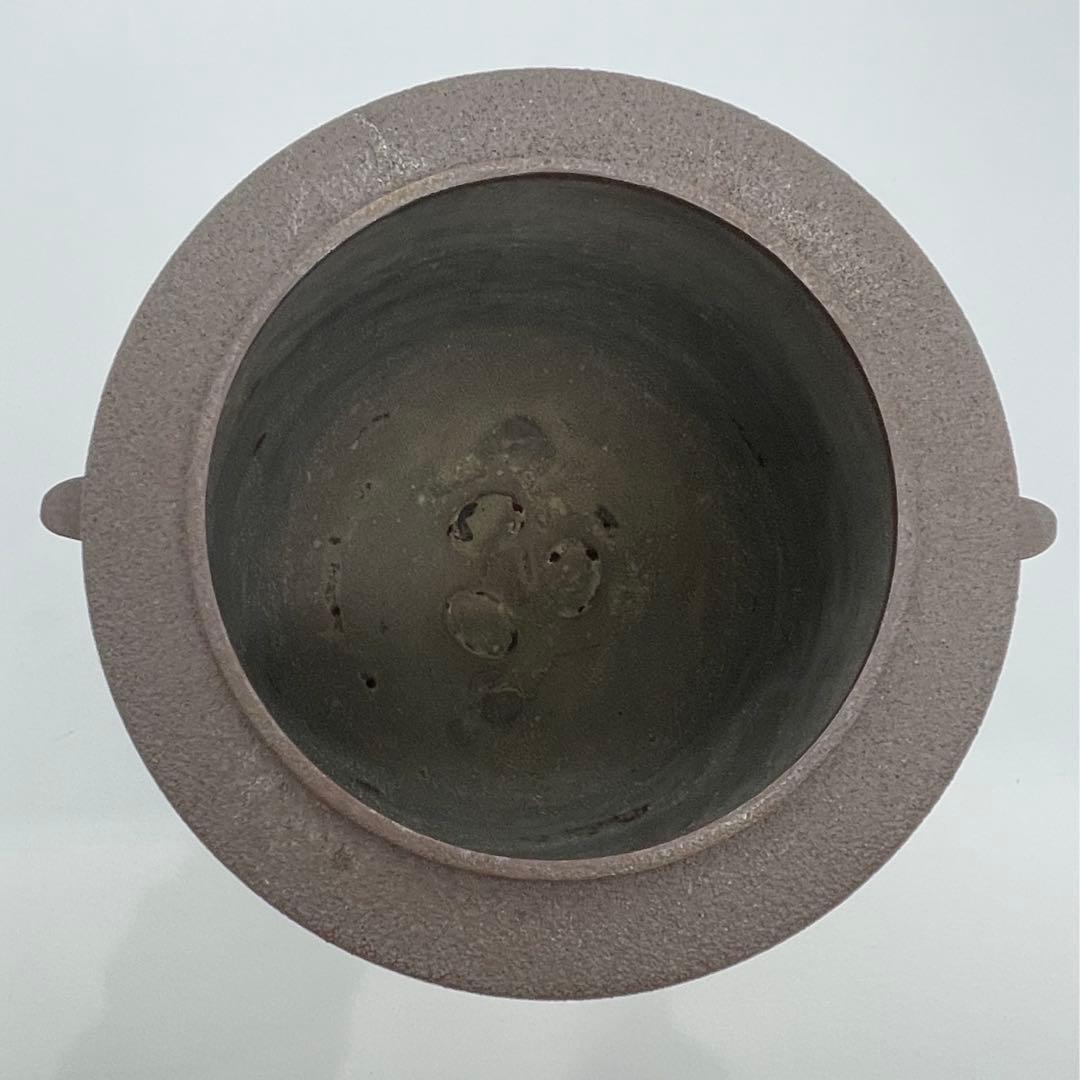 c233　佐藤清光　色紙釜　茶釜　茶道具　共箱