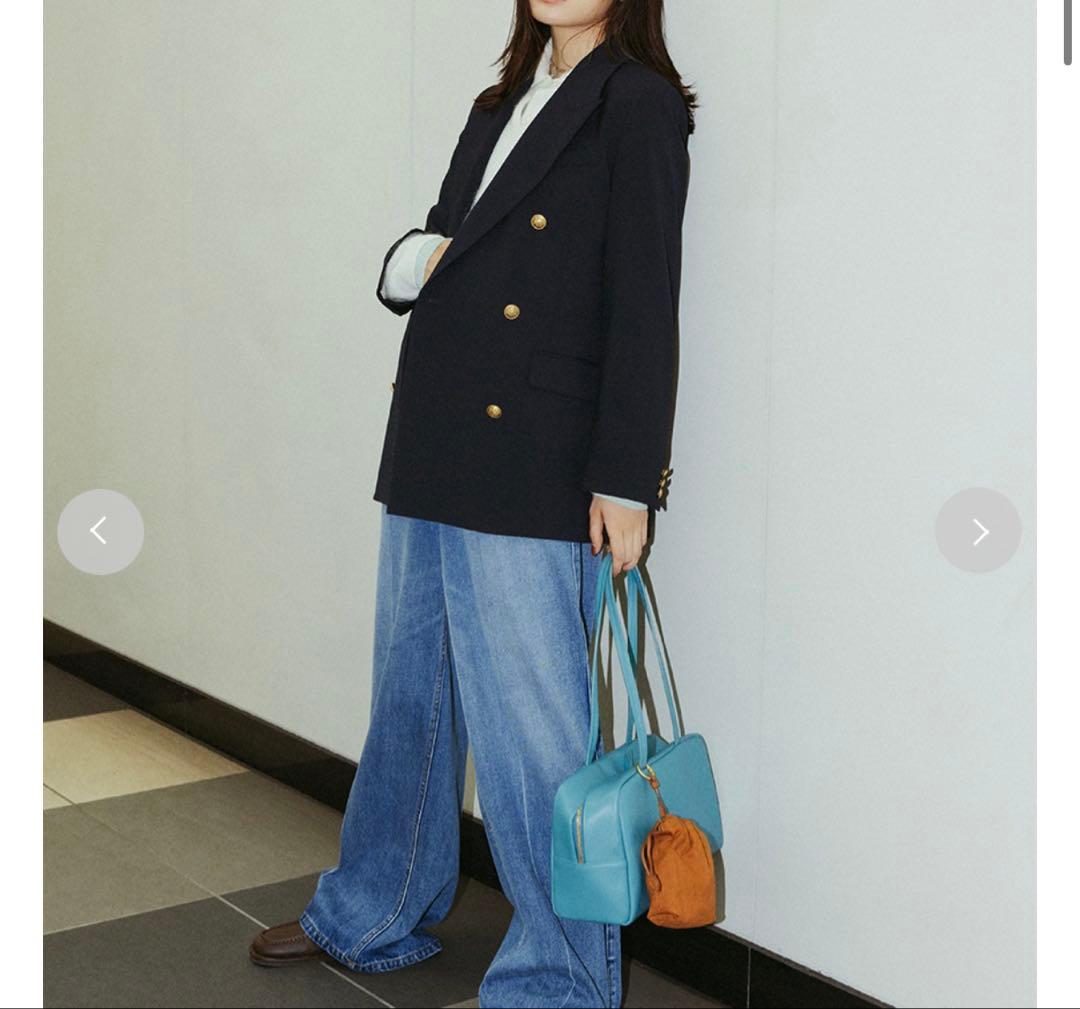 金釦ダブルブレストロングブレザー　ミラオーウェン