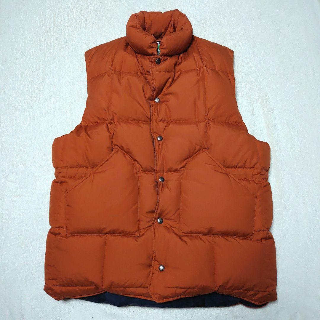 BEAMS PLUS　トリプルコラボ　ダウンベスト XL　美品　オレンジ