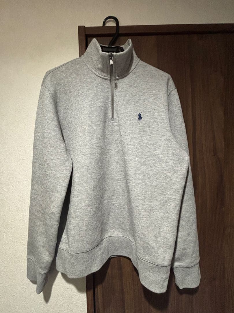 ポニー刺繍ハーフジップスウェット