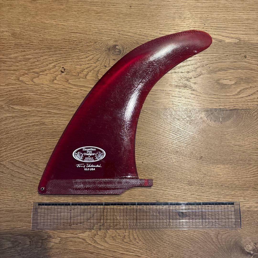 ドナルドタカヤマ　 ロングボード用センターフィンフィン 赤 10インチ
