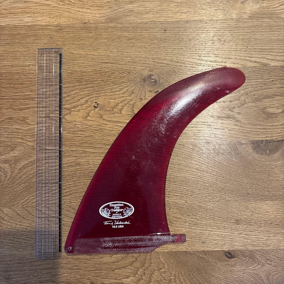 ドナルドタカヤマ　 ロングボード用センターフィンフィン 赤 10インチ