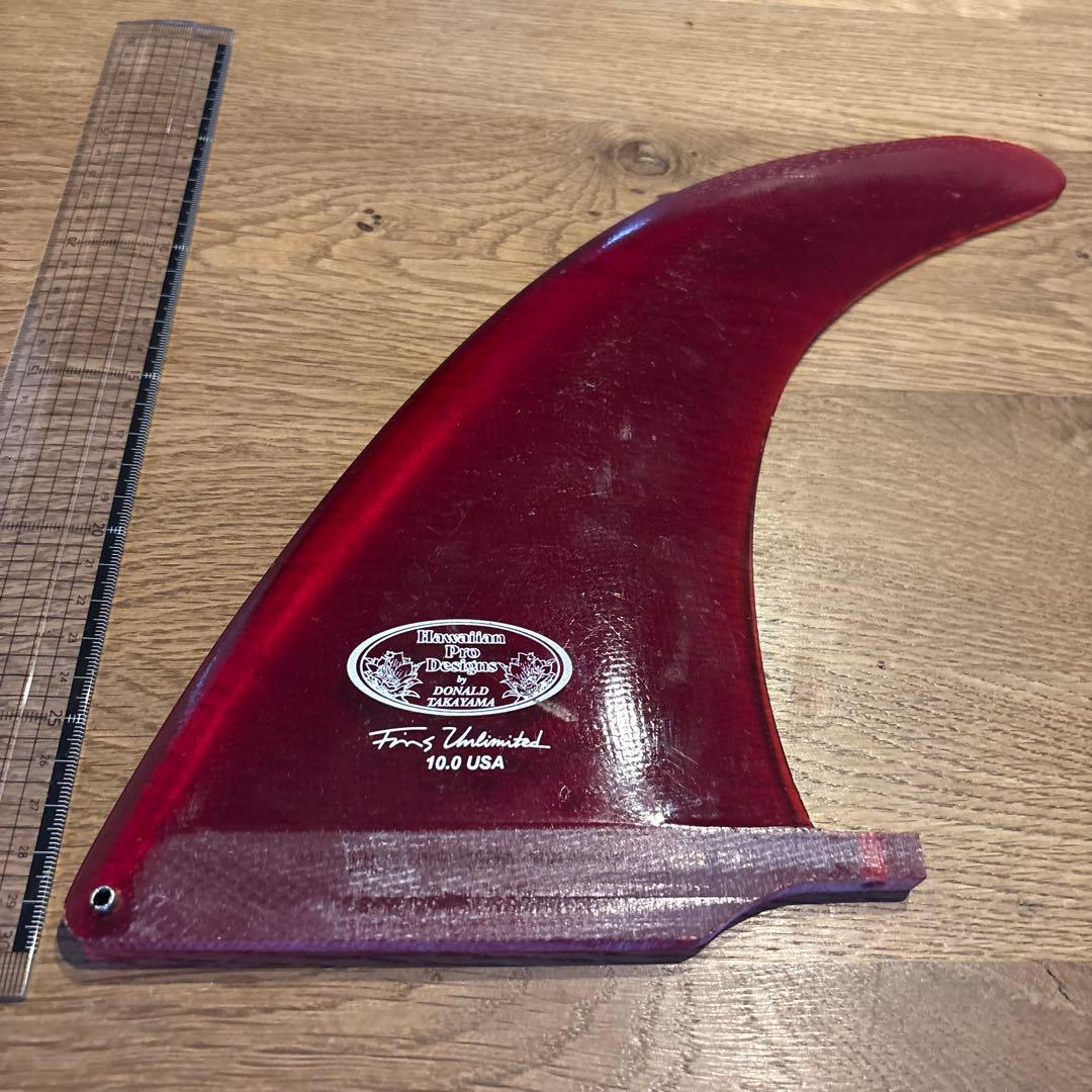 ドナルドタカヤマ　 ロングボード用センターフィンフィン 赤 10インチ