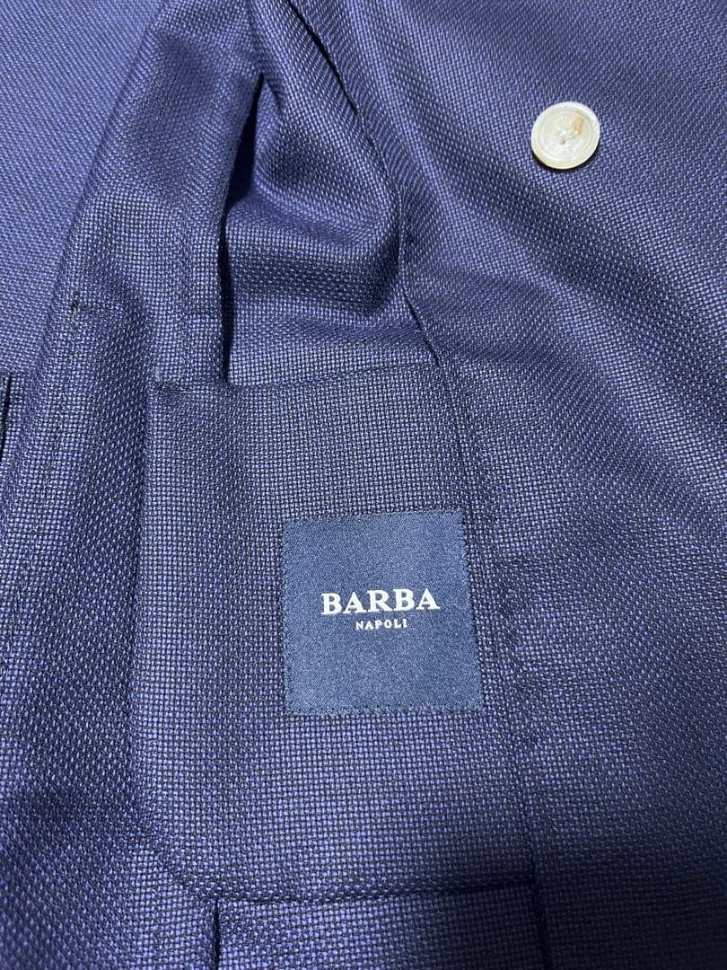BARBA バルバ 46 ダブルブレスト ジャケット 4ボタン　ネイビー