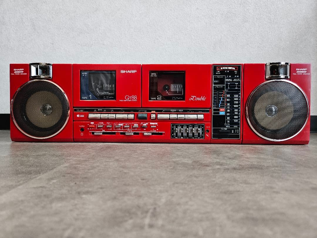 昭和レトロ希少【 SHARP QT-88 QT88 MK 2 ラジカセ　当時物