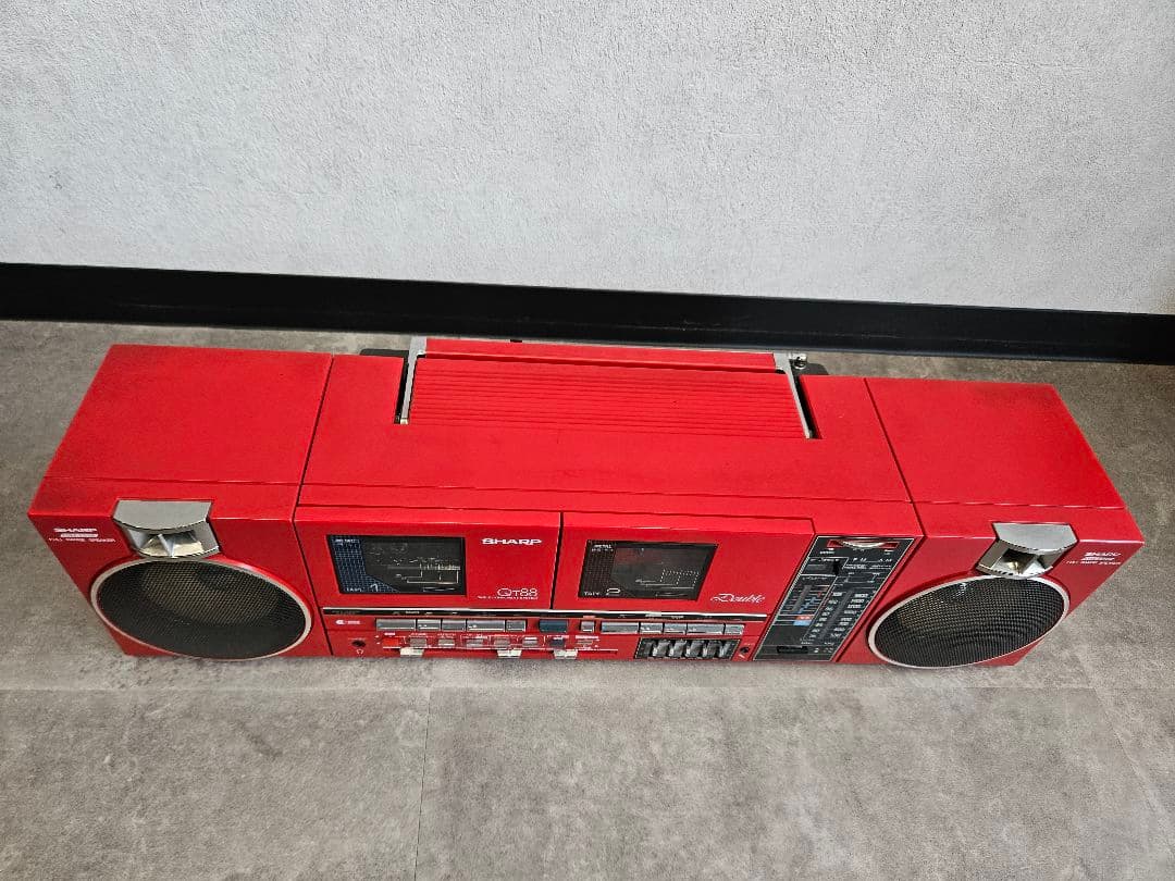 昭和レトロ希少【 SHARP QT-88 QT88 MK 2 ラジカセ　当時物