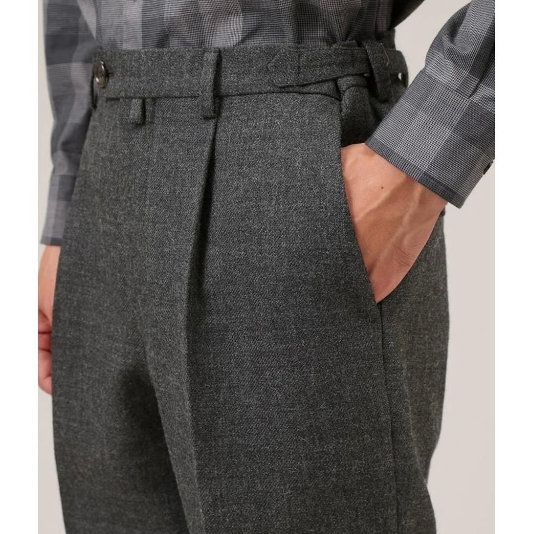 新品⭐️タケオキクチ シェットランドウール パンツ M ダークグレー
