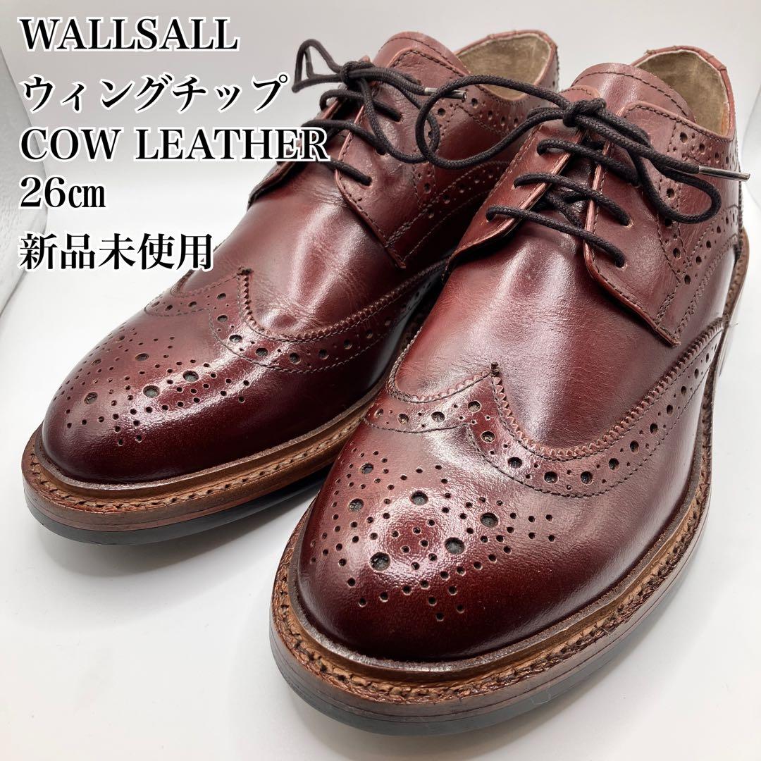 リ*ウ様 ☆新品☆ WALLSALL ウィングチップレザーシューズ WINE 4
