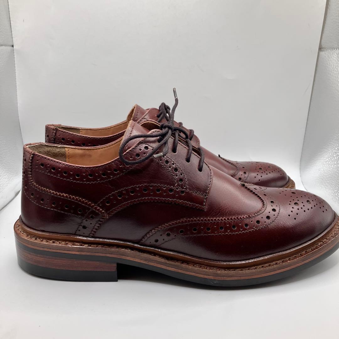 リ*ウ様 ☆新品☆ WALLSALL ウィングチップレザーシューズ WINE 4